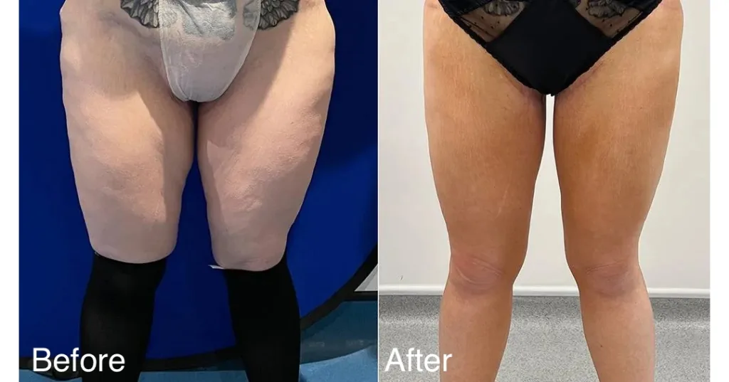 Patient Before And After Thigh Lift Surgery